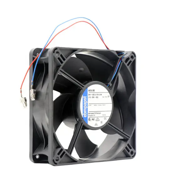 boyut 119 x 119 x 38mm 24 V DC hava akışı 184 m3/h 3300rpm 4414M ebmpapst soğutma fanı