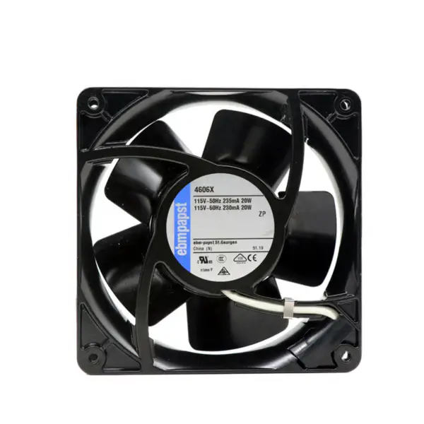 boyut 119 x 119 x 38mm 115 V AC hava akışı 180m3 / h 3100rpm 4606X ebmpapst soğutma fanı