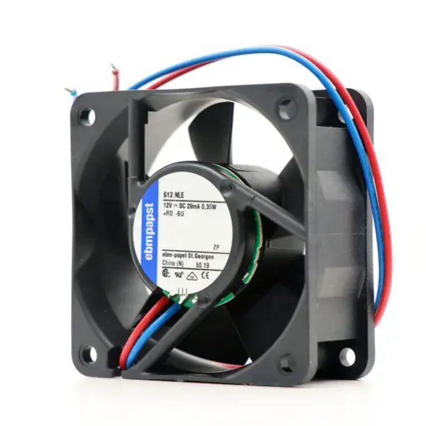 Boyut 60 x 60 x 25mm 12 V DC Hava akışı 21m3/ h 2500rpm 612NLE Ebmpapst soğutma fanı