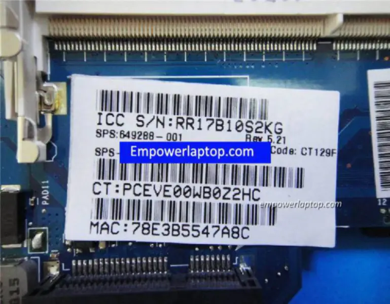 HP G6 G6-1000 G6-2000 649288-001 Anakart
