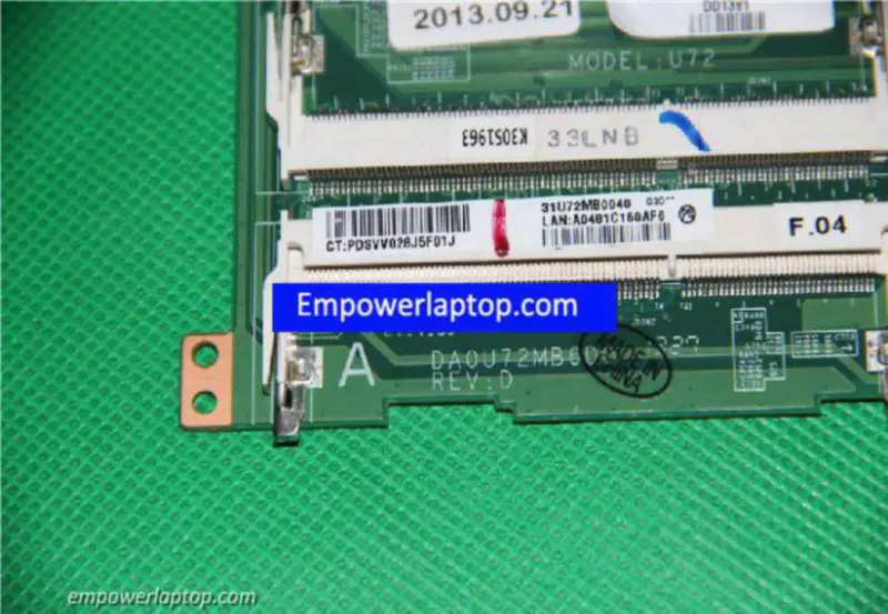 HP 727202-501 DA0U72MB6D0 A8-5545M Anakart