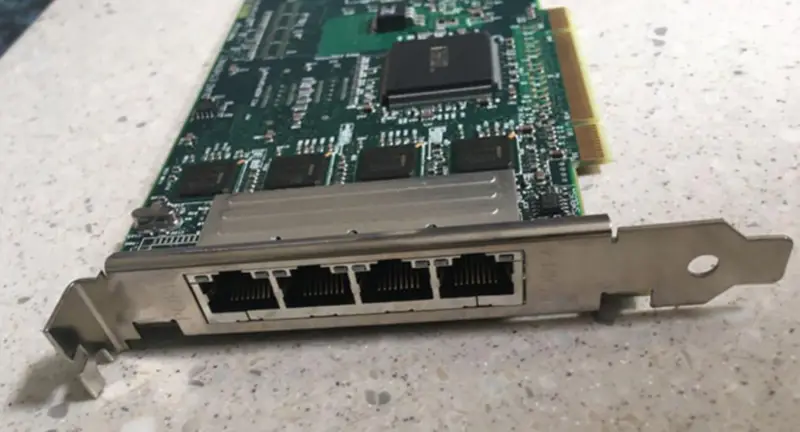Radisys 97-9031-02 Dört Bağlantı Noktalı PCI Ethernet Sunucu Ağ Adaptörü