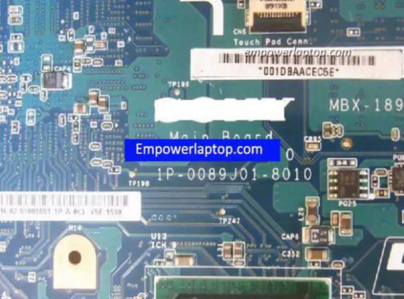Sony VGN-FW A1568977C MBX-189 M762 1P-0089J01-8010 Anakart