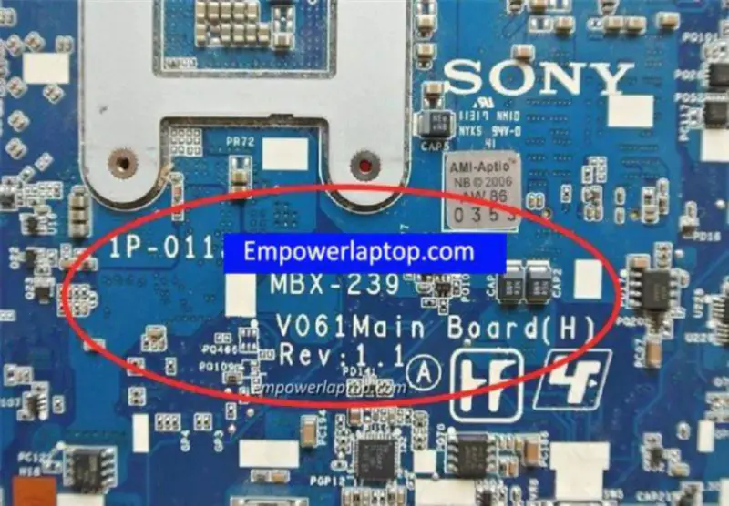 Sony VPC-CB MBX-239 A1848532A 1P-0113201-8011 Anakart