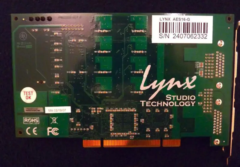 LYNX AES16 Profesyonel Ses Kartı PCI G Arayüzü