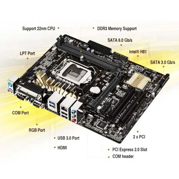 Asus H81m-v3 için H81 Anakart