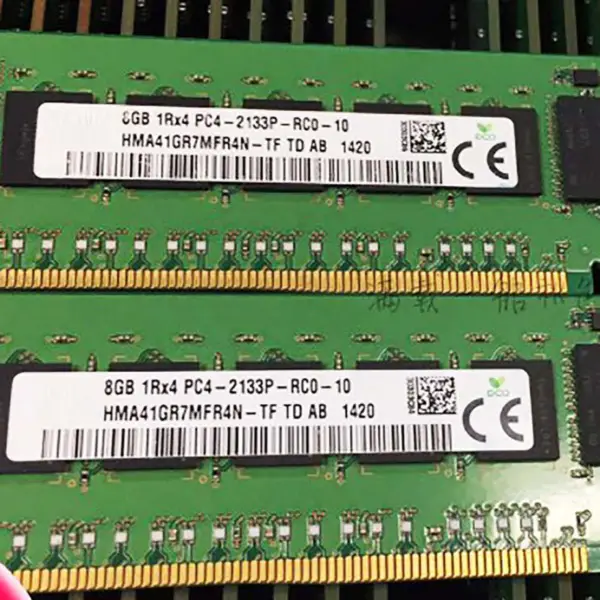 Sk Hynix 8gb Ddr4 2133mhz Ecc Reg 1rx4 Pc4-2133p Sunucu Belleği İçin 2 adet Hma41gr7mfr4n-tf Ram