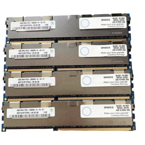 Sk Hynix 4gb Ddr3 1333mhz 2rx4 Pc3-10600r Bellek İçin 2 adet Hmt151r7tfr4c-h9 Ram