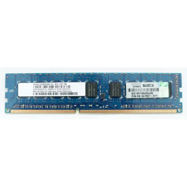 Hp 647907-b21 647657-071 4gb 2rx8 Pc3l-10600e Ddr3 1333 Ecc İçin Sunucu Belleği