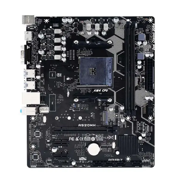 Biostar Anakart İçin A520mh A520 Soket Am4 64gb Ddr4 M.2 Mikro Atx