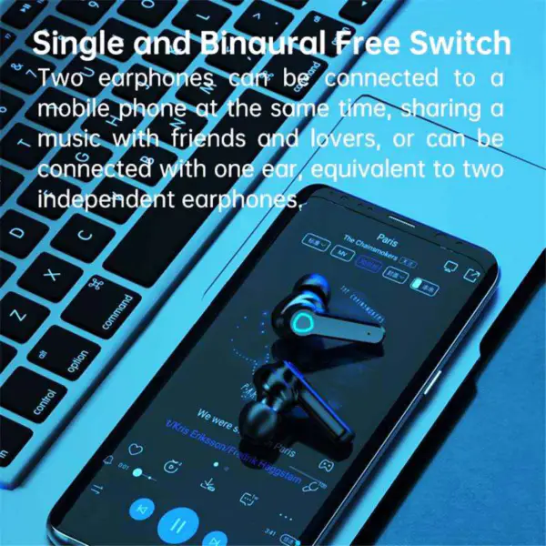Amazonlar Sıcak Satış M19 Tws 5.0 Spor Kulaklıkları Gürültü Önleyici Kulak Tomurcukları Kablosuz Bt 5.1 Kulaklık Mikrofonlu Kulaklık