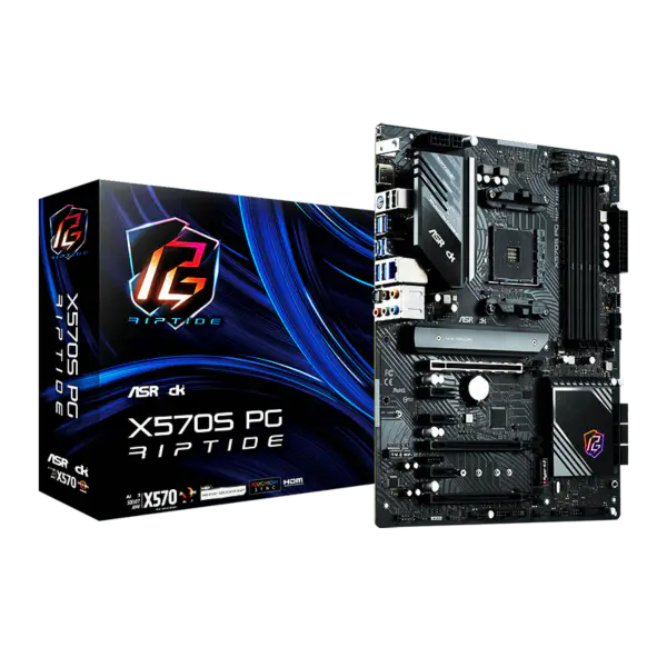 AsRock Motherboard Am4 2000 3000 4000 G-series 5000 And 5000 G-series X570s Pg Riptide