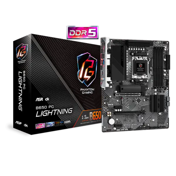 Asrock Atx Anakart B650 Pg Light Ning Ddr5 Am5 Destek Cpu 7950x 7900x 7700x 7600x