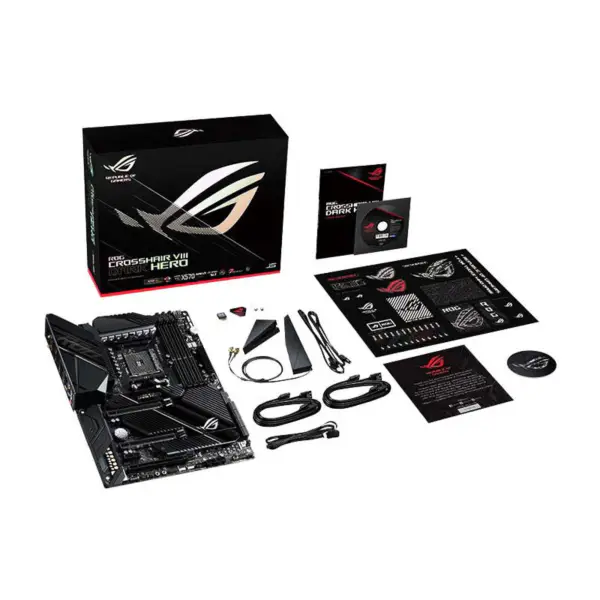 Asus Rog Crosshair Viii Dark Hero C8dh X570 Argb Anakart Oyun İşlemcisi Desteği 5800x 5900x 5950x