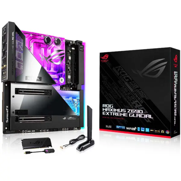 Asus Pc Anakart Ddr5 Cpu 12700 2700kf Intl Z690 Lga 1700 Anakart Rog Z690 Extreme Glacial