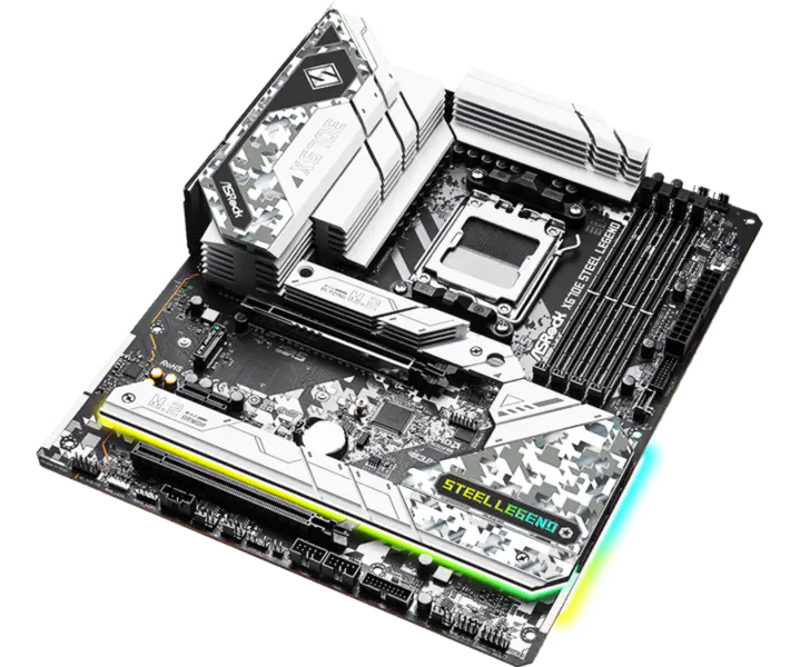 Rock X670 X670e Anakartlar Am5^5 Soket Am5 Anakart X670e Steel Legend Ddr5