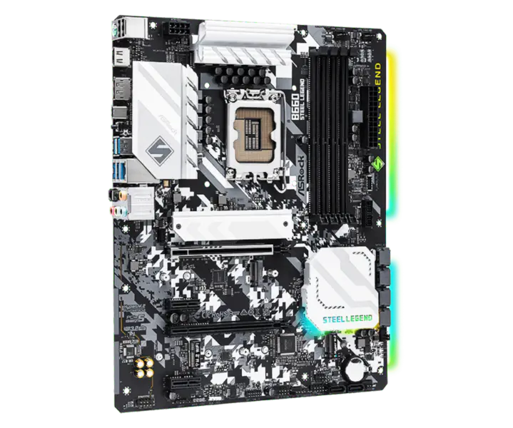 As B660 Steel Legend Ddr4 Oyun Anakartı Cpu 12700 12600 Intl B660 Lga 1700 9 Fazlı Dr.mos Güç Tasarımı
