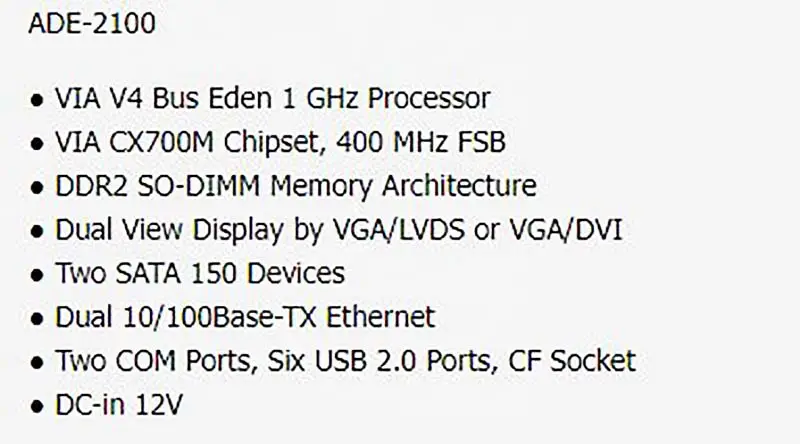 Ade-2100 1gb Bellekli Endüstriyel Kontrol Anakartı Üst Düzey Gömülü Anakart 3.5