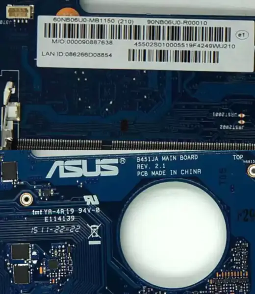 ASUS B451J B451JA Anakart