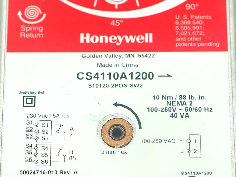 Honeywell CS4110A1200 Damper Valfi Aktüatörü