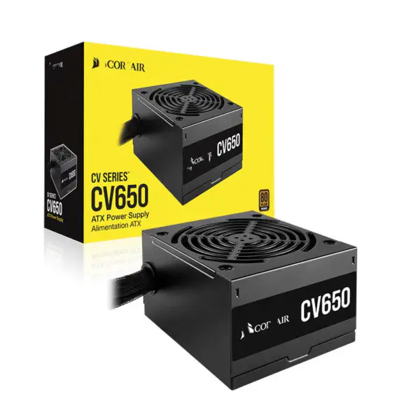 Cors Air Power Pc Güç Kaynağı Cv650 650w Atx Yüksek Güç Kaynağı 80plus Düşük Gürültülü Fan Rps0128