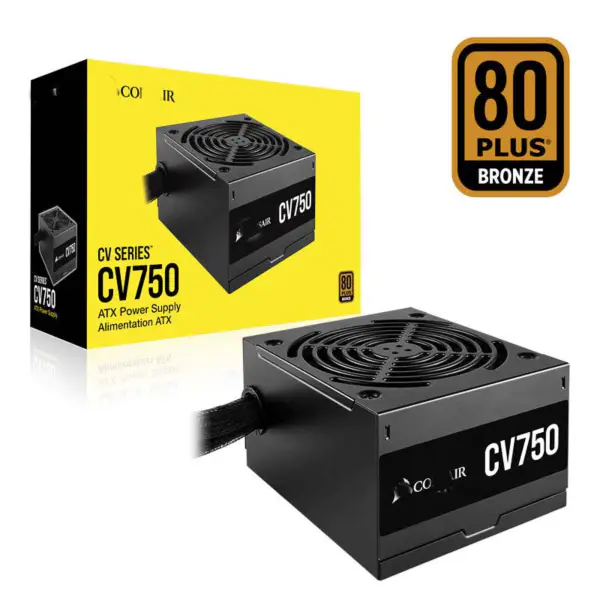 Cors Air Power Pc Güç Kaynağı Cv750 750w Atx Yüksek Güç Kaynağı 80plus Düşük Gürültülü Fan Rps0146