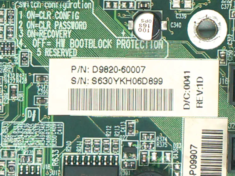 HP D9820-60007 Anakart