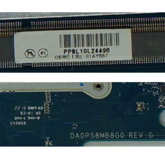 DA0PS8MB8G0 Lenovo Thinkpad 13 Dizüstü Bilgisayar Anakartı FRU 01AY547 01AY557 01AV598 SR2EY I5-6200U DDR3L için