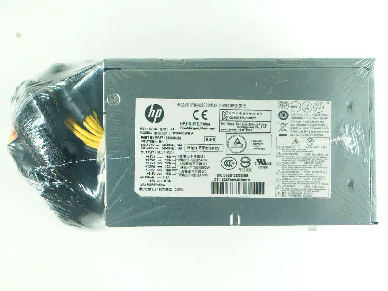 633186-002 DPS-600WB A 600W HP ENVY 810 Phoenix h9-1400t CTO Güç Kaynağı için