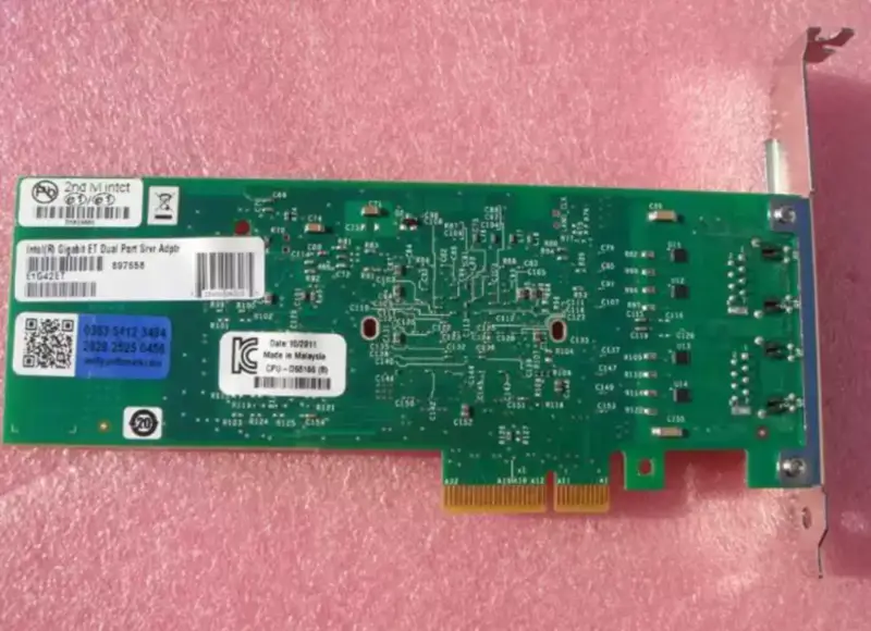 Intel E1G42ET E1G42ETG1P20 Çift Bağlantı Noktalı 82576 PCI-e Gigabit Ethernet ağ kartı