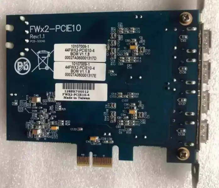 FWX2-PCIE10 Rev: 1.1 FWX2-PCIE10-4 1394 çerçeve yakalayıcı