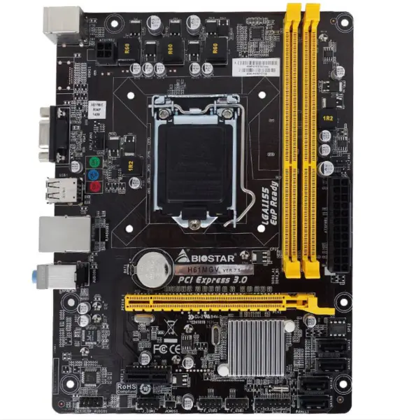 Biostar H61MGV Anakart H61 LGA1155 Tüm katı hal
