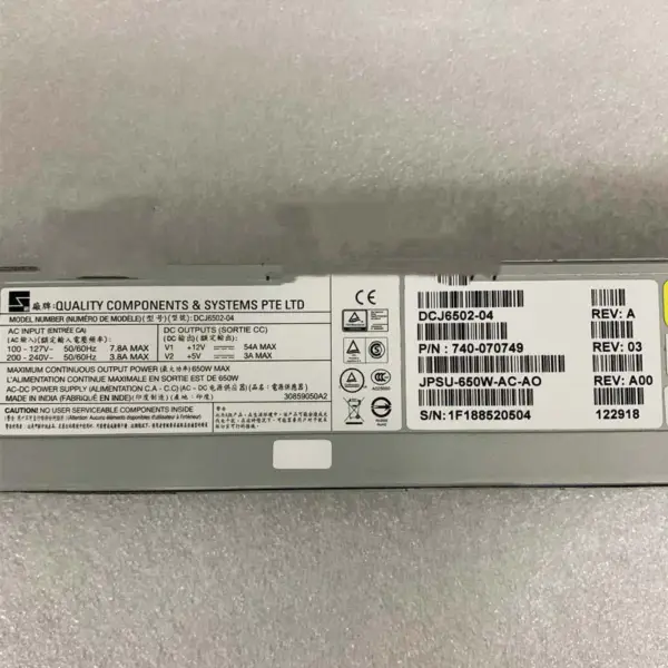 Juniper Jpsu-650w-ac-ao Mx204 Ac Güç Kaynağı