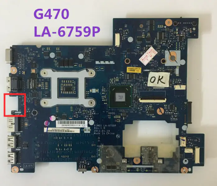 Lenovo G470 PIWG1 LA-6759P Dizüstü Bilgisayar Anakartı