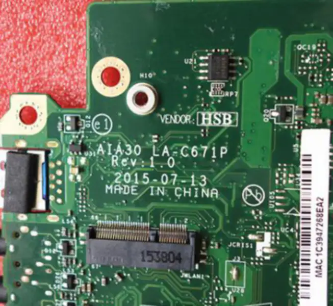 Lenovo S200Z C2000 AIO Anakart N3700 AIA30 LA-C671P IBSWSC 03T7441 Anakart