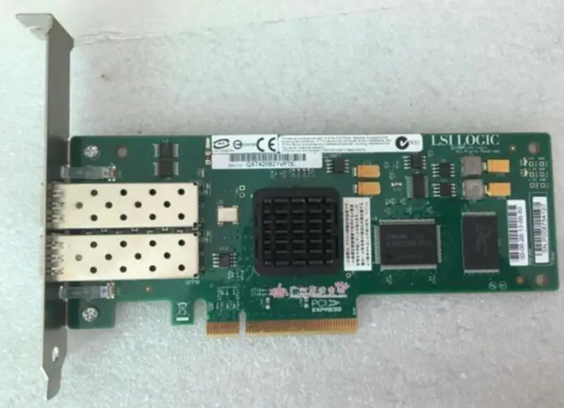 LSI Logic LSI7204EP Çift Bağlantı Noktalı 4Gb Fiber Kanal PCI-e x8 HBA Kartı