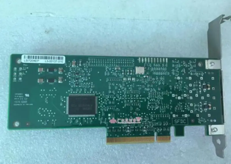 LSI Logic LSI7204EP Çift Bağlantı Noktalı 4Gb Fiber Kanal PCI-e x8 HBA Kartı