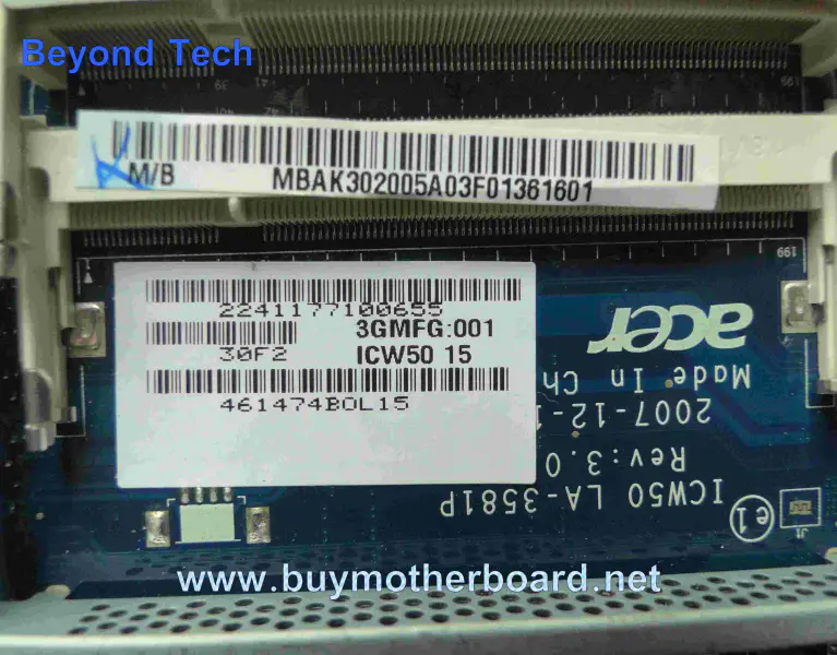 5520 için Acer MBAK302005 anakart