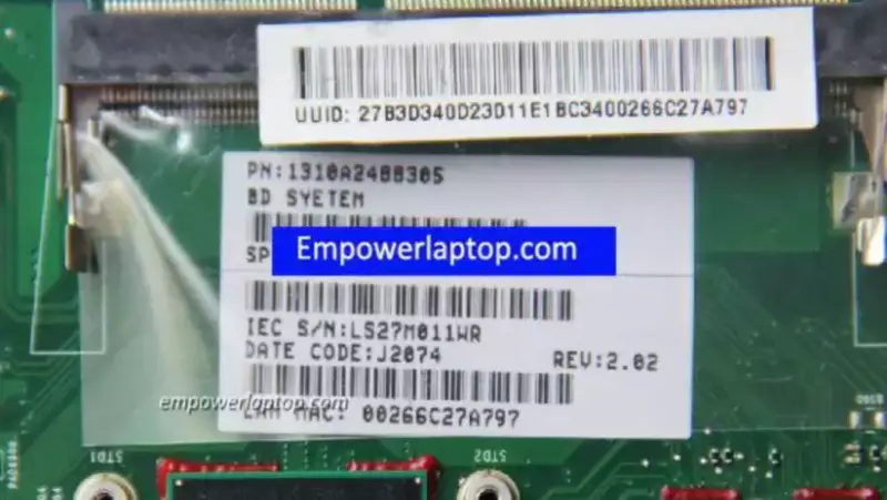 Toshiba NB510 V000268040 6050A2488301-MB-A02 N2800 Anakart