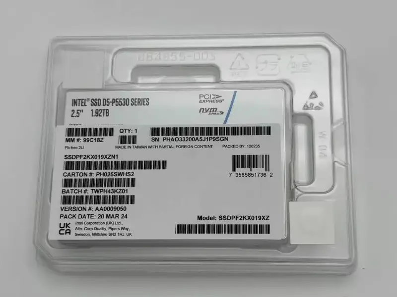 Intel P5530 Serisi SSD