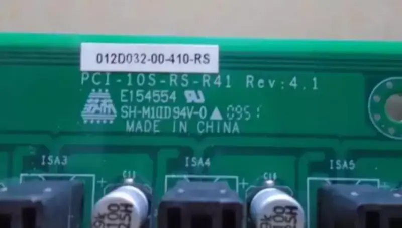PCI-10S-RS-R41 Rev:4.1 taban plakası