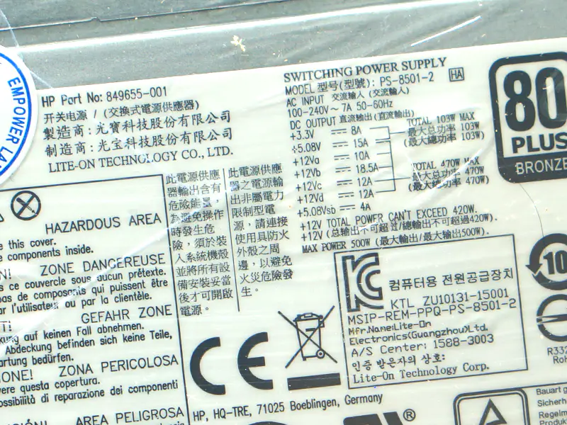 HP DPS-500AB-20A 746177-002 Güç Kaynağı