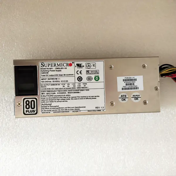 Supermicro 1U 200W Güç Kaynağı PWS-201-1H