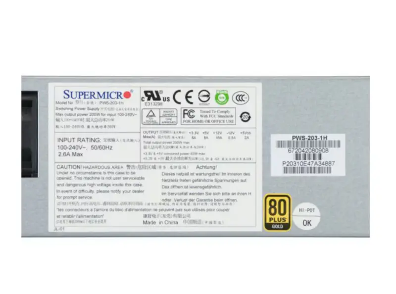 Supermicro PWS-203-1H Güç Kaynağı