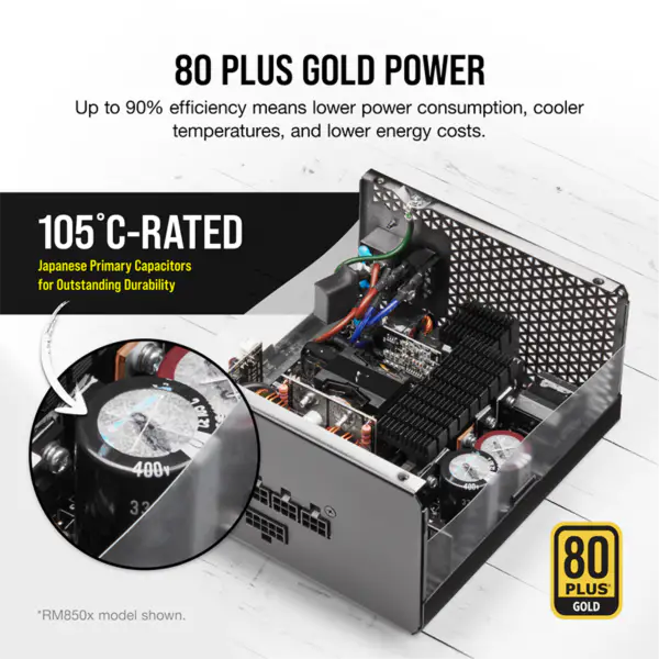 Cors Air Güç Kaynağı Üniteleri Psu Rm1000x 1000w Altın Tam Modül Fan Start-stop Akıllı Uyandırma Rps0125 Destek Rtx 4090