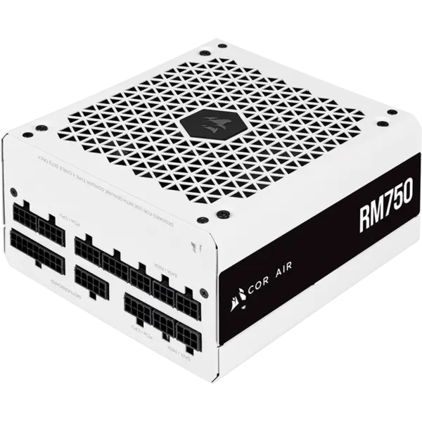 Cors Air Güç Kaynağı Ünitesi Psu Rm750 750w Beyaz Tam Modül 80plus Gold Güç Kaynağı 140mm Düşük Gürültülü Fan Akıllı Uyandırma Rps0119