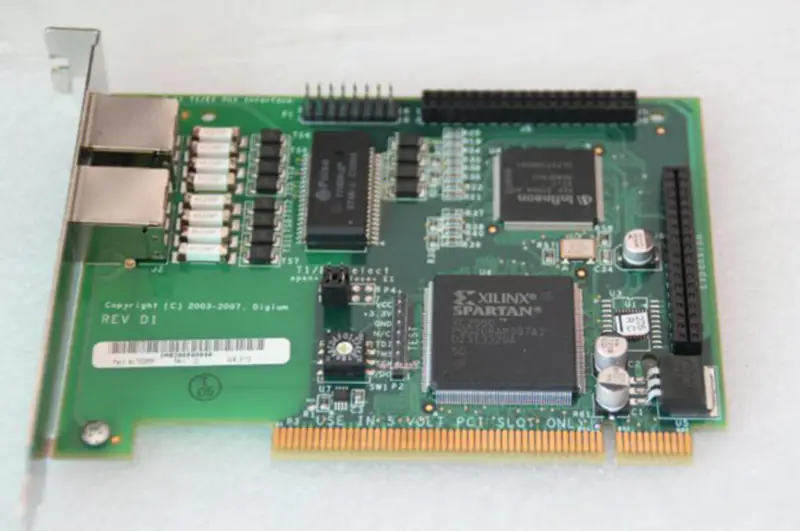 Digium Wildcard TE205P Çift Bağlantı Noktalı ISDN PCI Kartı endüstriyel anakart