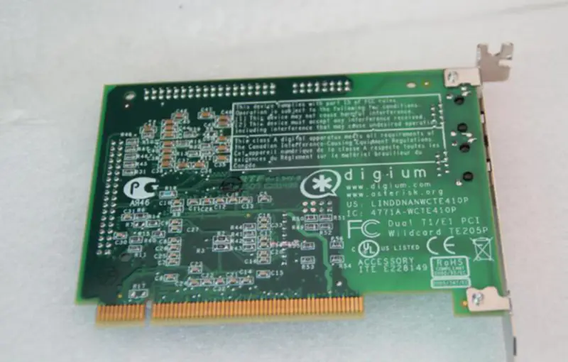 Digium Wildcard TE205P Çift Bağlantı Noktalı ISDN PCI Kartı endüstriyel anakart