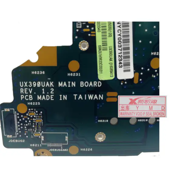 ASUS ZenBook 3 UX390 UX390U UX390UA UX390UAK Anakart