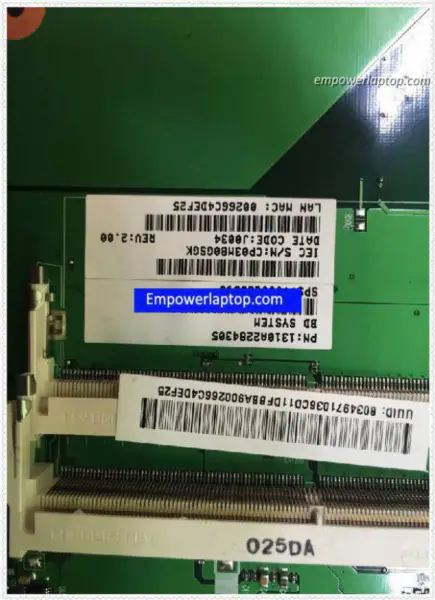 Toshiba L505 V000185590 Satellite L505 Anakart